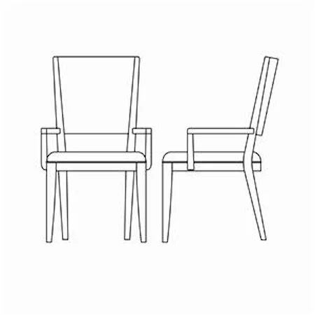 Dining Arm Chair with Uphosltered Seat